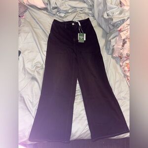 HALARA Black High-Rise Wide Leg Pants